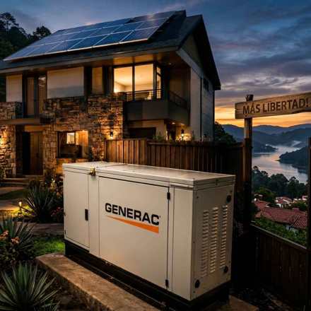 Sistema de respaldo con baterías y paneles solares LESS WATTS
